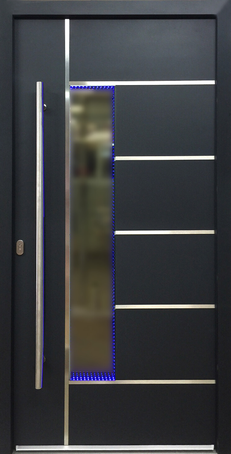 WH 6832 Usa STOC LA40 cu sticla LED RGB 1100x2100mm Stanga Interior WH75  Alu cu PVC